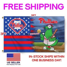 Philadelphia Phillies 3x5 ft Flag Banner World Series Wall Decor FREE Shipping