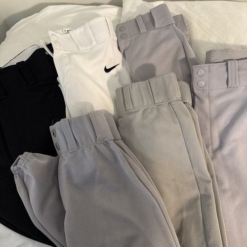 Lot Of 5 YOUTH MEDIUM & 1 LARGE Baseball Practice Pants KNEE STAINS