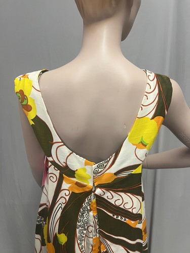 Vestido largo vintage de algodón hawaiano Malihini años 60 - Imagen 7 de 9
