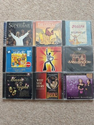 Musical CD Collection Including Joseph Miss Saigon Lion King Oliver Guys And...