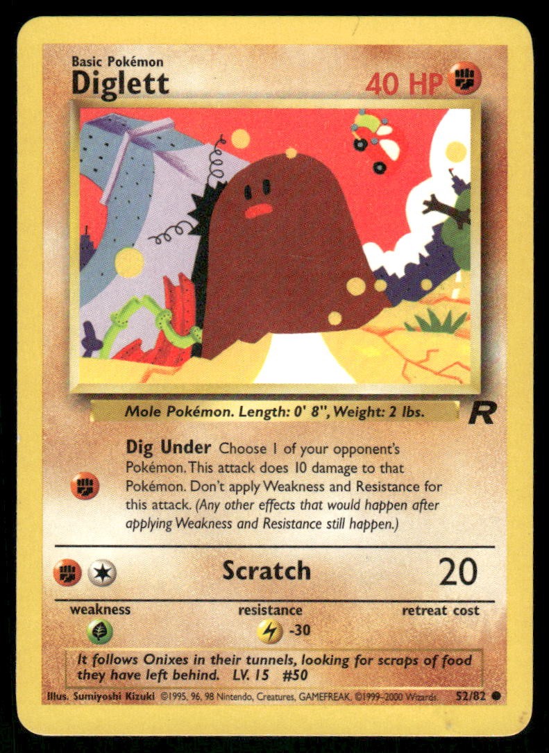 Diglett 52/82 - Team Rocket - Unlimited Common LP