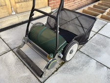 Webb WEH18 Manual Push Reel/Cylinder Lawn Mower 45cm, Collection Box, Adj Height