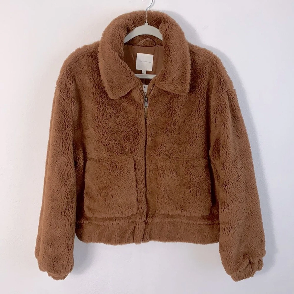 NWT Thread Supply Northy Brown Teddy Bear Faux Shearling Sherpa