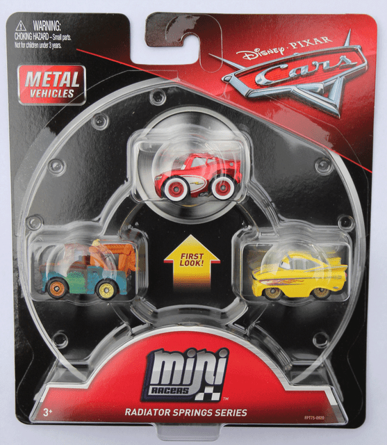 disney cars mini racers 3 pack