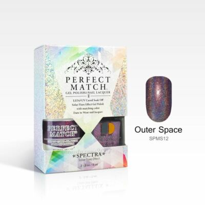 Lechat Perfect Match UV Gel + Nail Polish - SPMS12 Outer Space 0.5oz