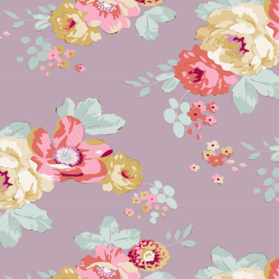 Quilting Sewing Fabric TILDA Maple Farm Pauline Mauve 50x55cm FQ