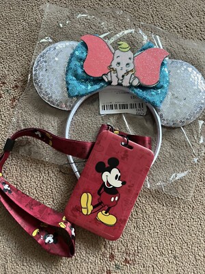 Disney Land Paris Mickey Minnie Mouse Ohren Stirnband Junge Mädchen Dame Mann Schlüsselband 1