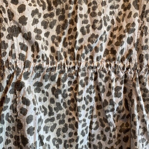 Lily Aldridge Velvet Aziya leopard army jacket S pockets unlined lightweight - Picture 9 of 12