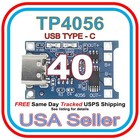 TP4056 5V 1A Type-C USB 18650 Li-ion bat Charger & Protect FREE TRK'D SHIP 40pcs