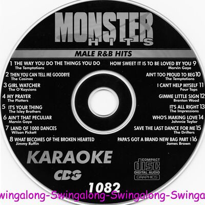 Male R&B MONSTER HITS KARAOKE CD+G VOL-1082 The Temptations NEW IN WHITE SLEEVES