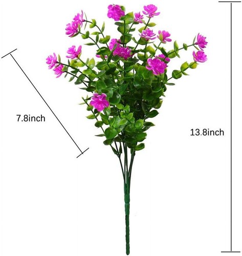 Artificial Flowers for Outdoor Bulk Fake UV Resistant Plants Faux Bouquets Decor - Picture 46 of 77