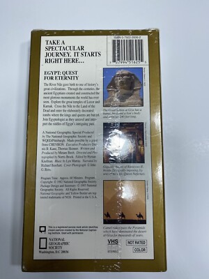 National Geographic Video Classics Egypt: Quest for Eternity VHS  