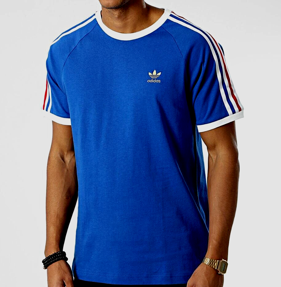 NEW MENS ADIDAS ORIGINALS 3-STRIPES CALIFORNIA TREFOIL TEE