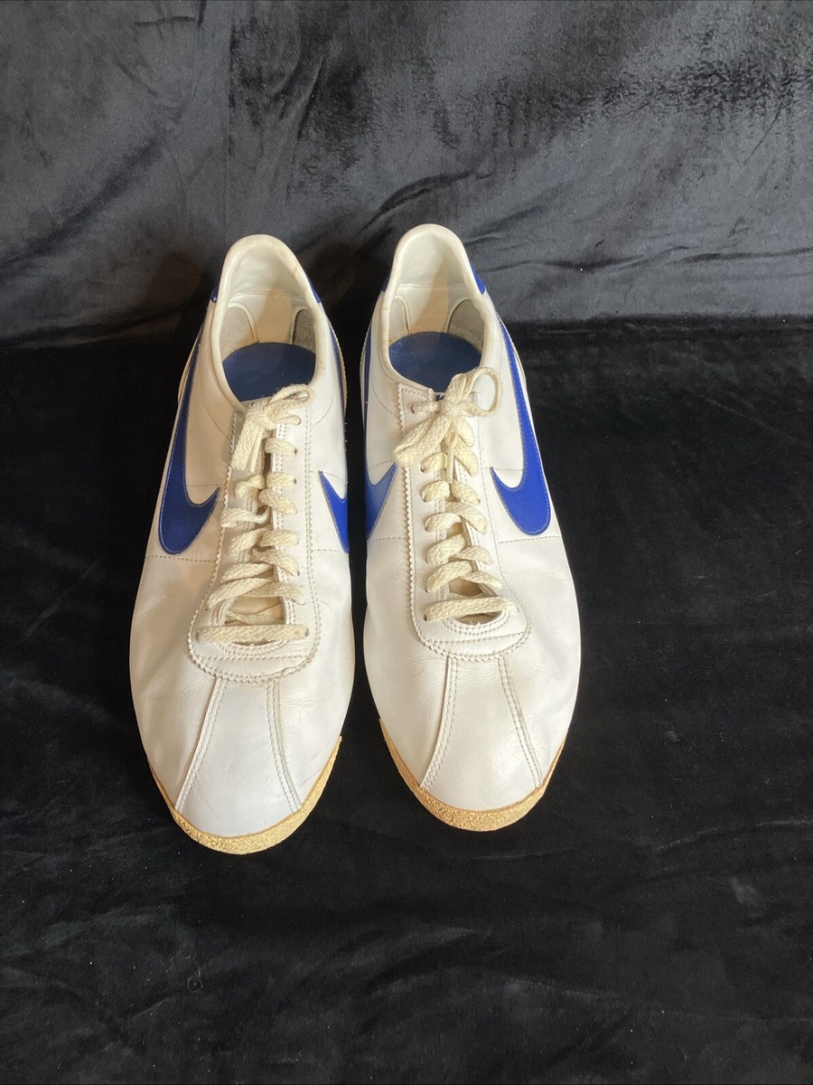 Vintage Nike Leather Cortez Running Shoes 1980's White/Blue Vintage Nike Leather Cortez Running Shoes 1980's White/Blue