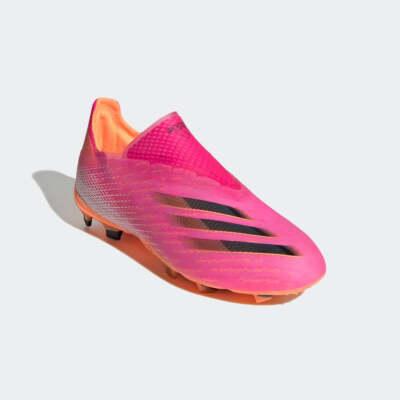 ADIDAS X GHOSTED + FG SOCCER CLEATS FW6967 PINK JUNIOR KIDS