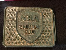 NRA 2 Million Club belt buckle beltbuckle gun club National Rifle Association