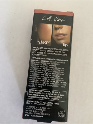 LA GIRL Rubor Crema Mate Suave Lote de 3 GBL440 Cutie - Imagen 3 de 3