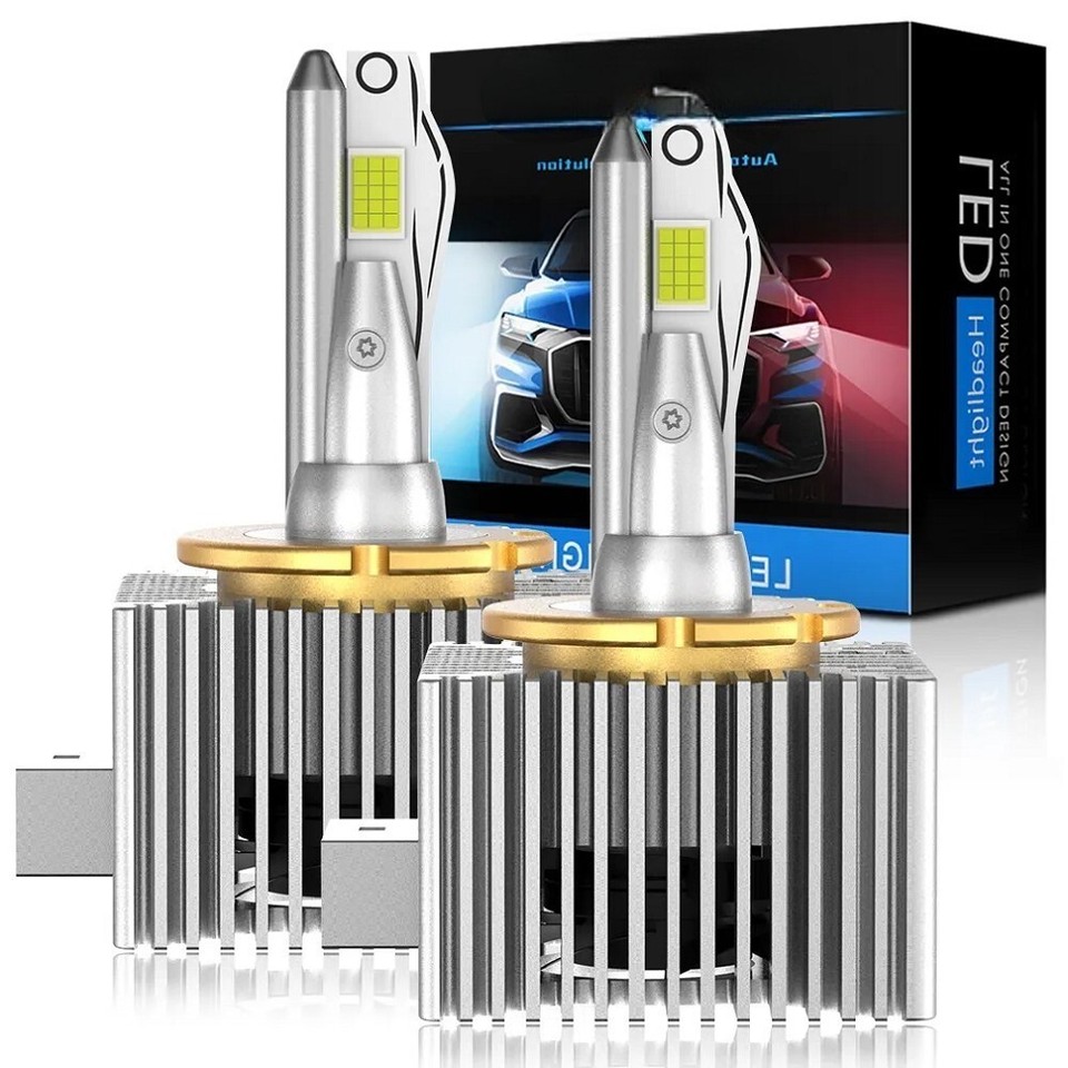 Kit De 2 Ampoules Phares LED D3S/D3R 80W 8000LM – Blanc 6000K, Faisceaux Haut Et Bas, Pour Voiture