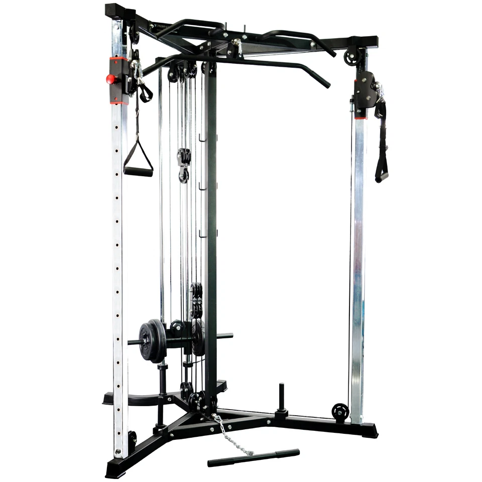 TrainHard® Kabelzugstation Kabelzugbrücke Seilzugbrücke Kabelzug höhenverstellb.