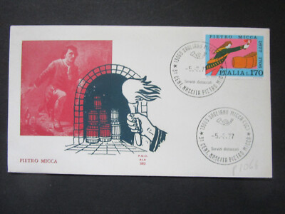 1977 FDC ITALIEN REPUBLIK 3 HUNDERTJAHRFEIER DER GEBURT VON IETRO MICCA (P1066)