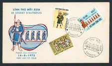 SOUTH VIETNAM FDC 1972 Historic Frontier Guards 433-435 (L874)