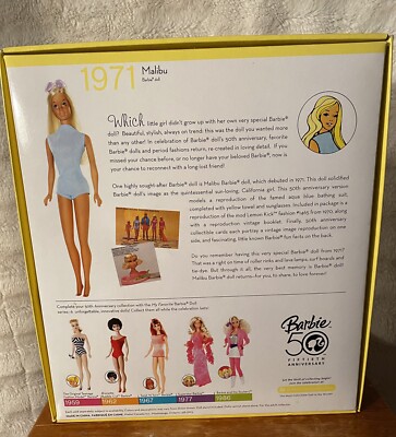 1971 Malibu Barbie Doll - 50th Anniversary | eBay