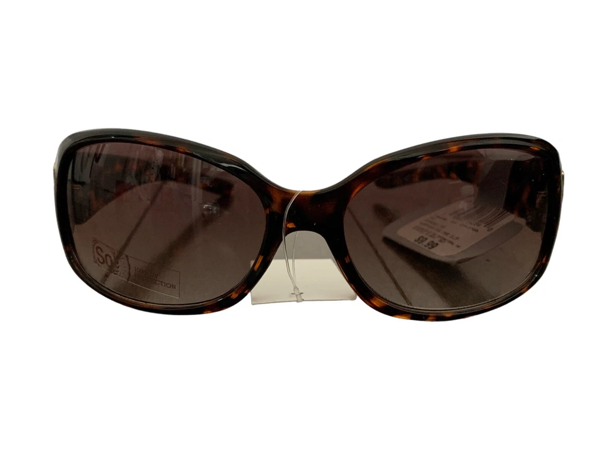 Fox International New Womens Tortoise Butterfly Print Rectangle