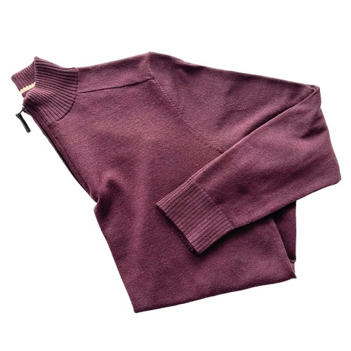 Smartwool Ripple Ridge Half Zip Sweater Mens Large Plum Knit Merino Wool Blend - 第 11/18 張圖片