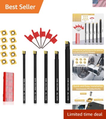All-in-One Machining Kit: 5 Lathe Holders & 10 Inserts for Ultimate Precision
