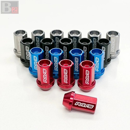 VOLK Racing Rays Straight L42 A7075 Dura Lug Nuts With Key M12 x 1.25 Blue - Picture 5 of 6