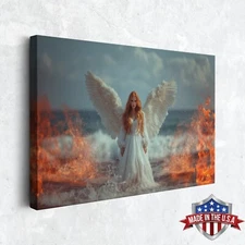 Sentinel of the Sacred Shore Wall Art, Canvas Print for Home Decor, Art Poster