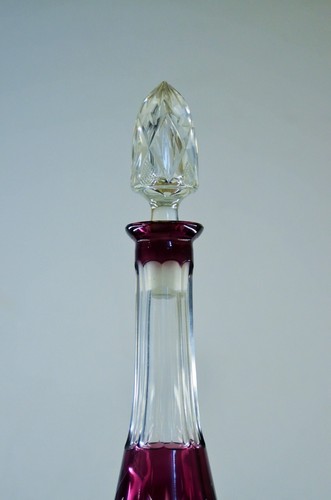 ART DECO CARAFE DECANTER LIQUEUR EN CRISTAL COULEUR LILA BY SAINT LOUIS - Bild 6 von 16