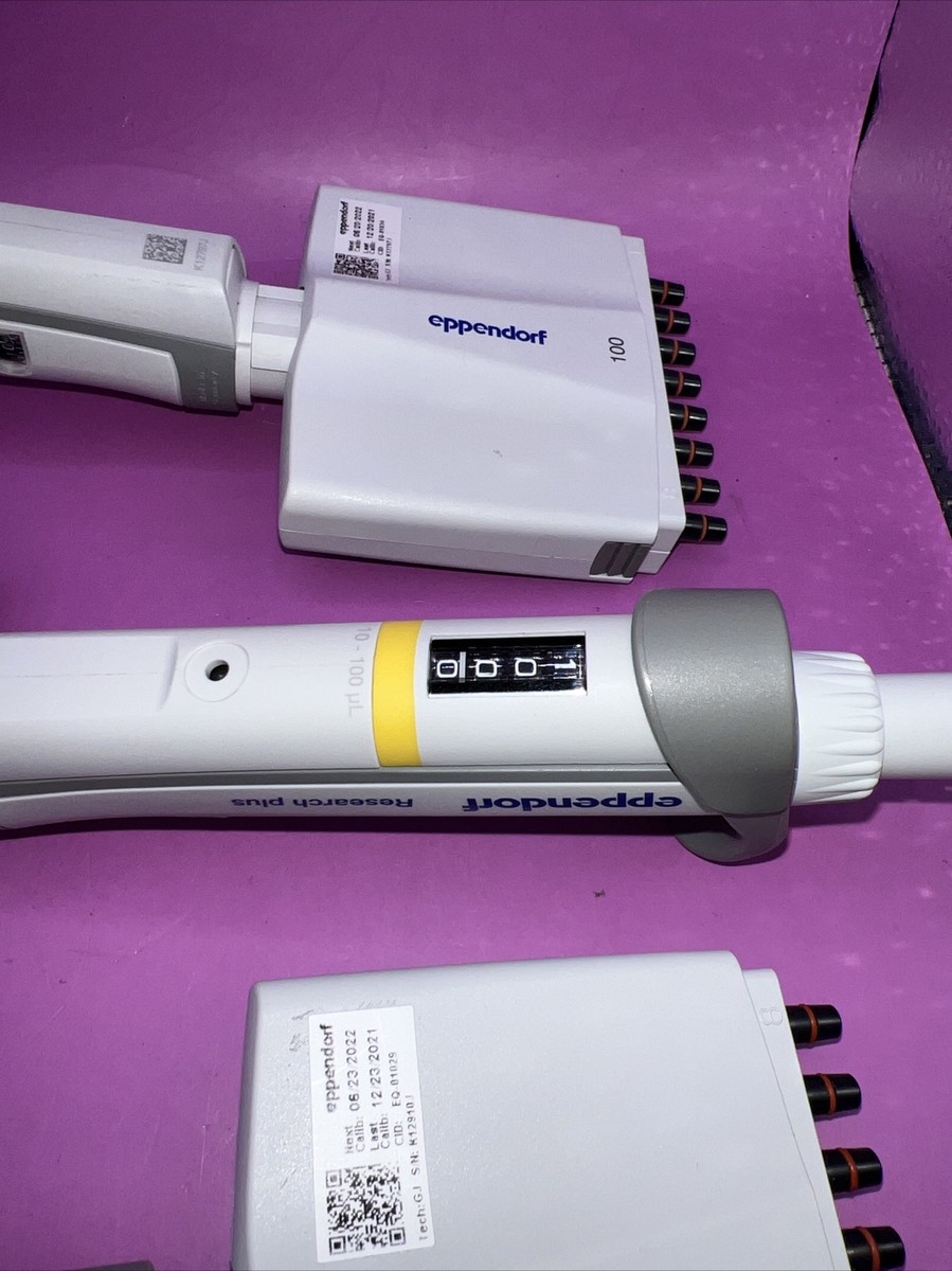 Eppendorf Research Plus 8-Channel Pipette, Yellow; 10-100 µL
