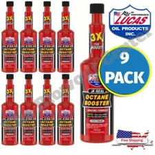 9-PACK of LUCAS OCTANE BOOSTER Racing Formula - 15oz Bottles - FREE SHIPPING!!