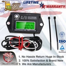 Digital Tiny Tachometer Tach Hour Meter Job Timer/Resettable Hour Recall MAX RPM