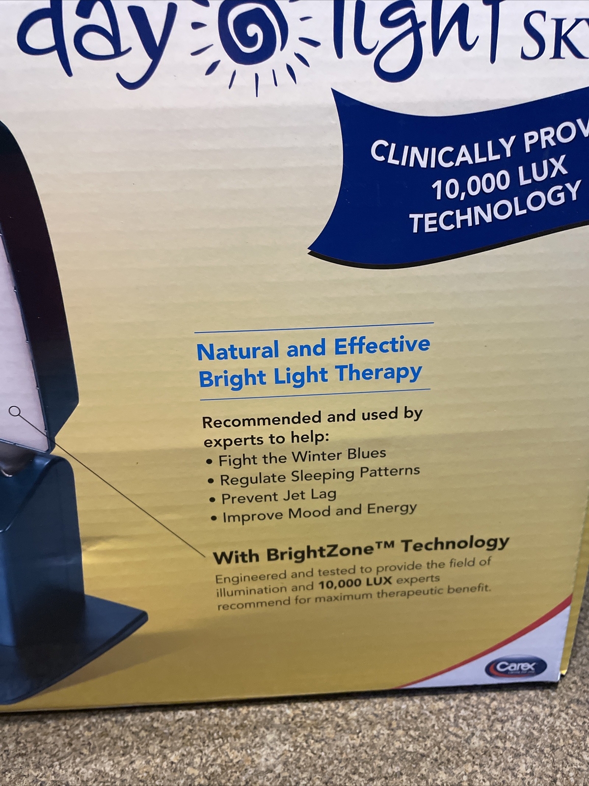 Carex DayLight Sky Bright Light Therapy Lamp DL2000 for sale
