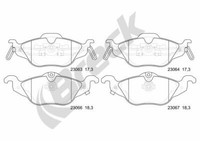 Breck BremsbeläGe Vorne FüR Opel Astra G CC Chevrolet Corsa Stufenheck