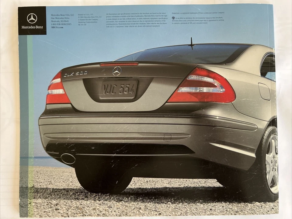 2004 Merced-Benz CLK320, CLK350, CLK55 AMG владельца продажи брошюра, новый оригинальный - Изображение 2 из 2