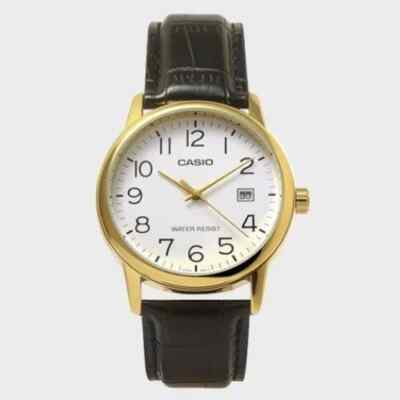 Montre Casio MTP-V002GL-7B2 - Classique à Quartz - Boîtier Doré - Neuf Avec étiquettes - Pour Homme