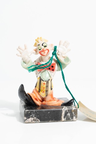 Paar Vintage Fontanini Clowns echt Carrara Marmorsockel Made in Italy - Bild 9 von 14