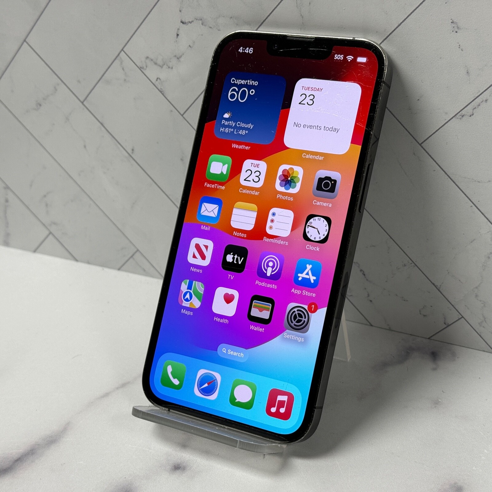 Cracked Back Glass Apple iPhone 13 Pro 128GB Gray (Unlocked) Clean