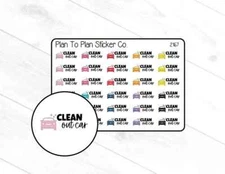 2167~~Clean The Car Planner Stickers