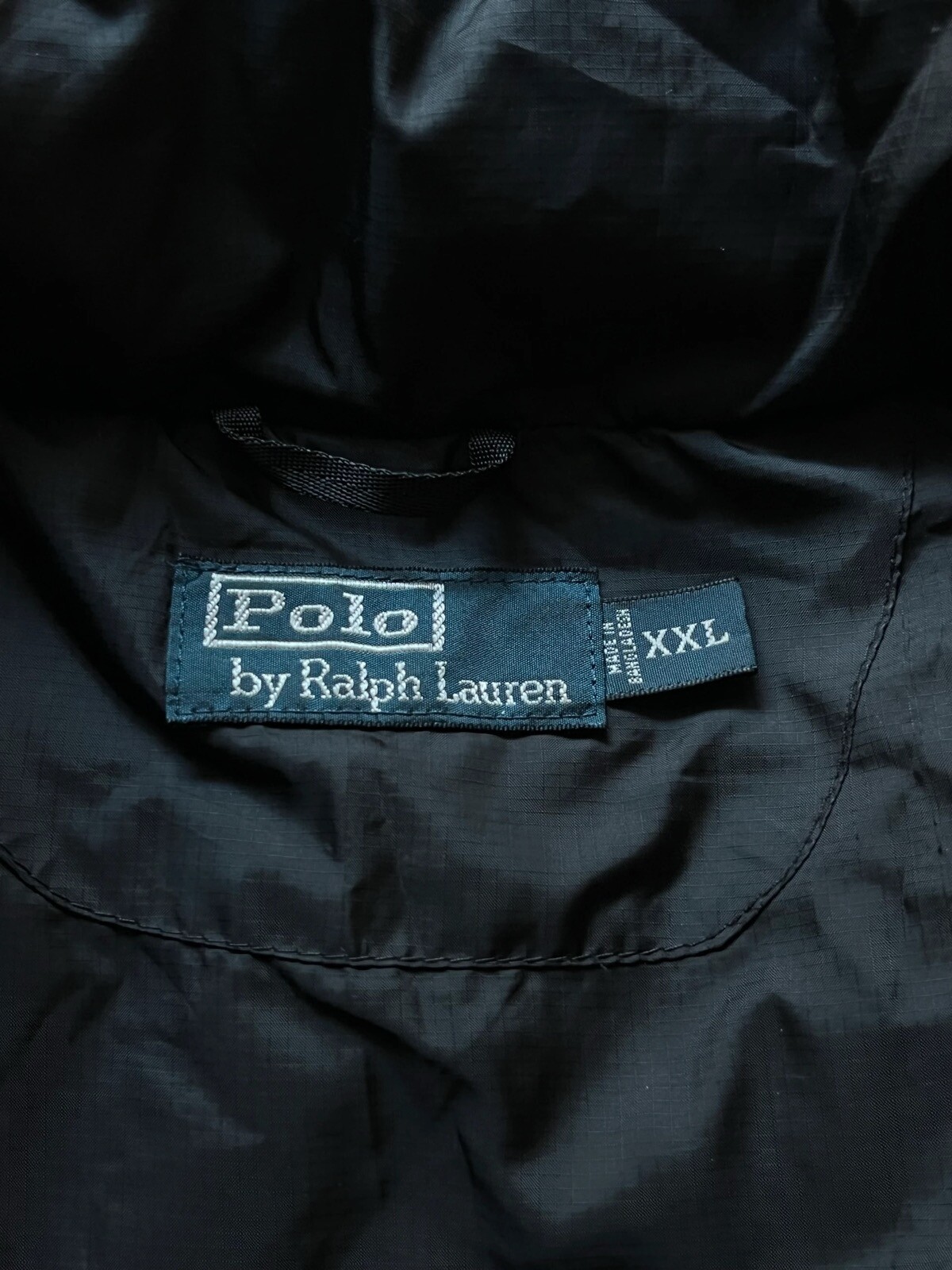 Polo Ralph Lauren RL 250 Puffer Jacket anni 2000 nero piccolo pony regolabile taglia XXL