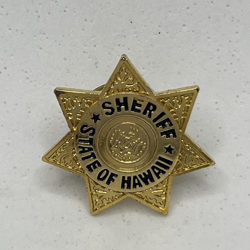 Hawaii State Sheriff Police Dept Law Enforcement Crime Prevention Enamel Hat Pin - Picture 3 of 8
