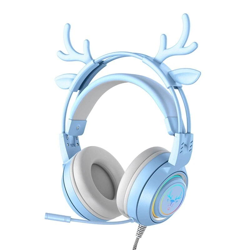 Antlers&Cat Ear Stereo Game Noise Cancelling Over Ear Mic LED Light Headphone！！ - Image 2 of 4