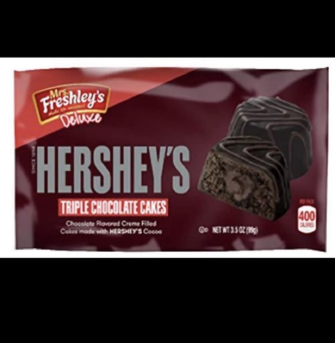 Mrs. Freshley's Cream Filled Triple Chocolate Cakes | Pack of 8 | Hershey bells