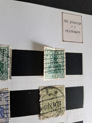 GERMAN Stamps: Weimar /Deutches Reich c1916-1936 Bundle of 26 Asst PERFINS, USED - Picture 23 of 24