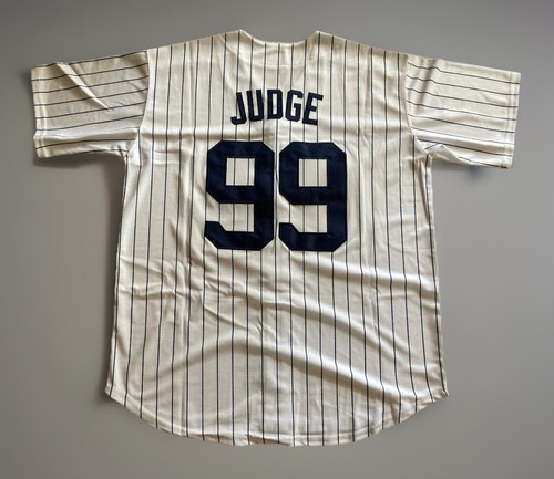 New York Yankees Aaron Judge #99 Stitched Pinstripe Baseball Jersey Size Large