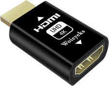 Woieyeks 4K HDMI EDID Emulator Passthrough Adapter,Female Port Connected
