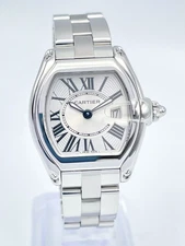 Cartier Roadster 2675 30mm Silver Dial Ladies Stainless Steel Quartz Roman Watch